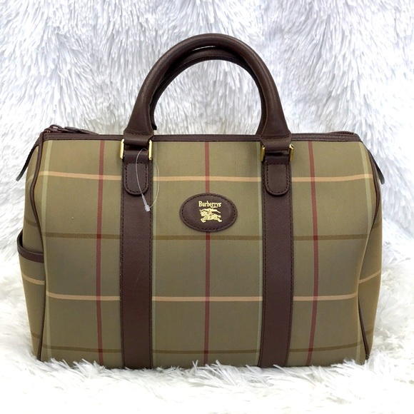 BURBERRY VINTAGE BOSTON BAG - Picture 1 of 12